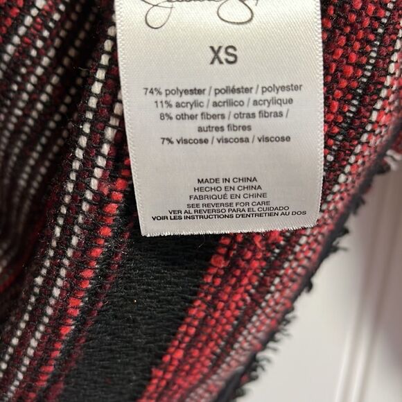 Jessica Simpson tweed asymmetrical blazer jacket - Picture 5 of 6